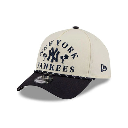 Pictured is this MLB Rope New York Yankees 9FORTY A-Frame cap in navy. 4