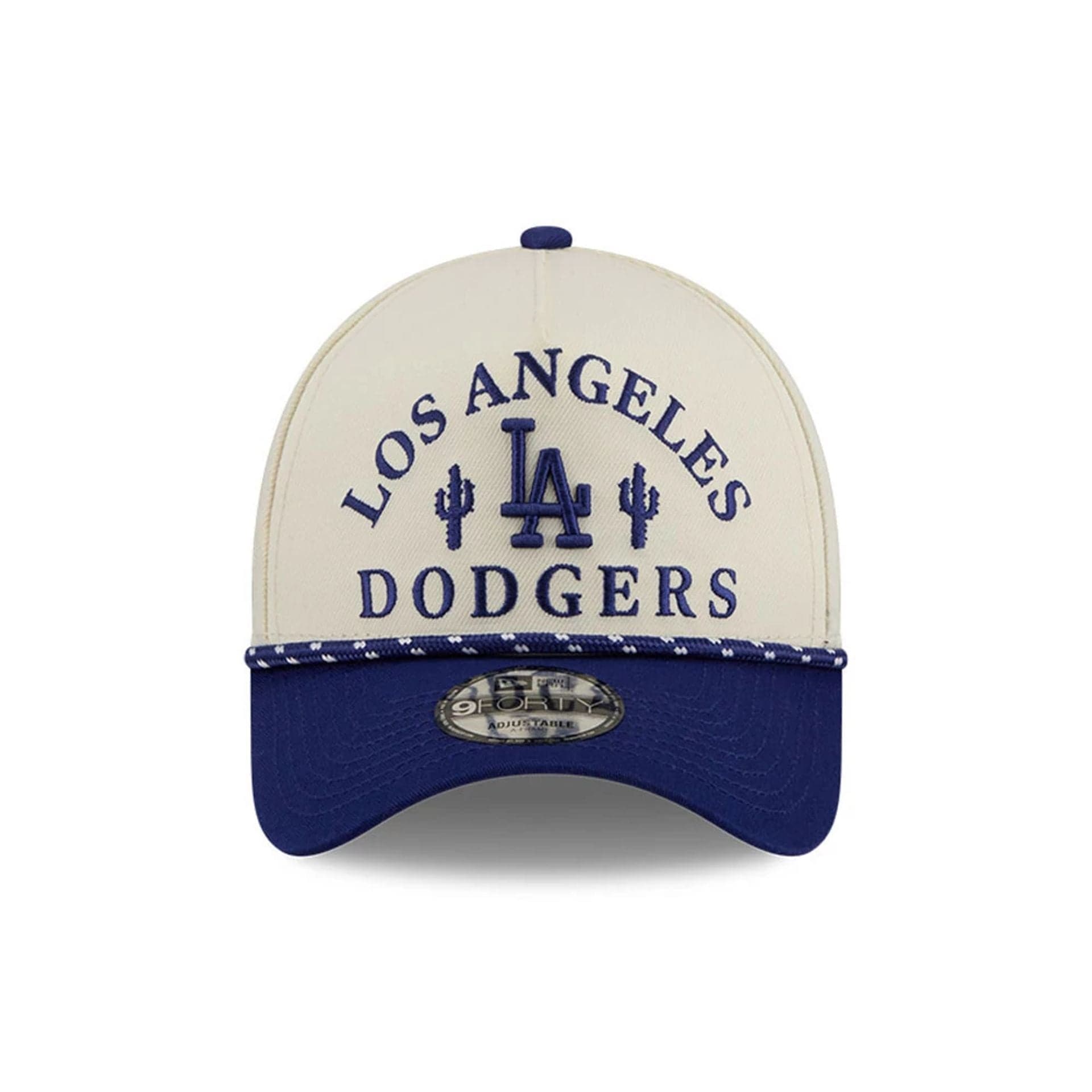 Pictured is this MLB Rope LA Dodgers 9FORTY A-Frame cap in dark blue. 3