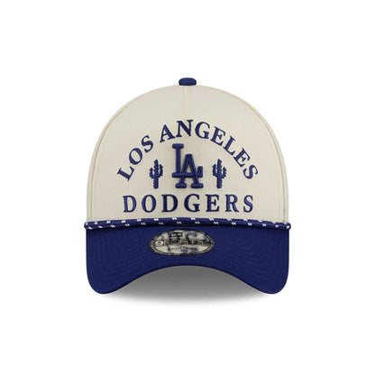Pictured is this MLB Rope LA Dodgers 9FORTY A-Frame cap in dark blue. 3
