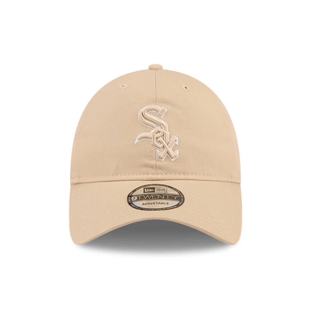 Pictured is this MLB Colours Chicago White Sox 9TWENTY cap in light beige. 2