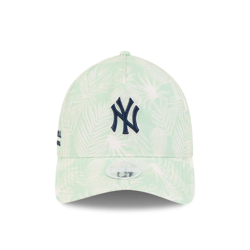 Pictured is this Womens MLB Pastel New York Yankees 9TWENTY A-Frame cap in green. 3