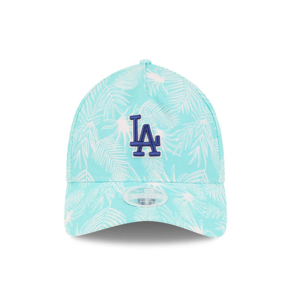 Pictured is this Womens MLB Pastel LA Dodgers 9TWENTY A-Frame cap in turquoise. 3