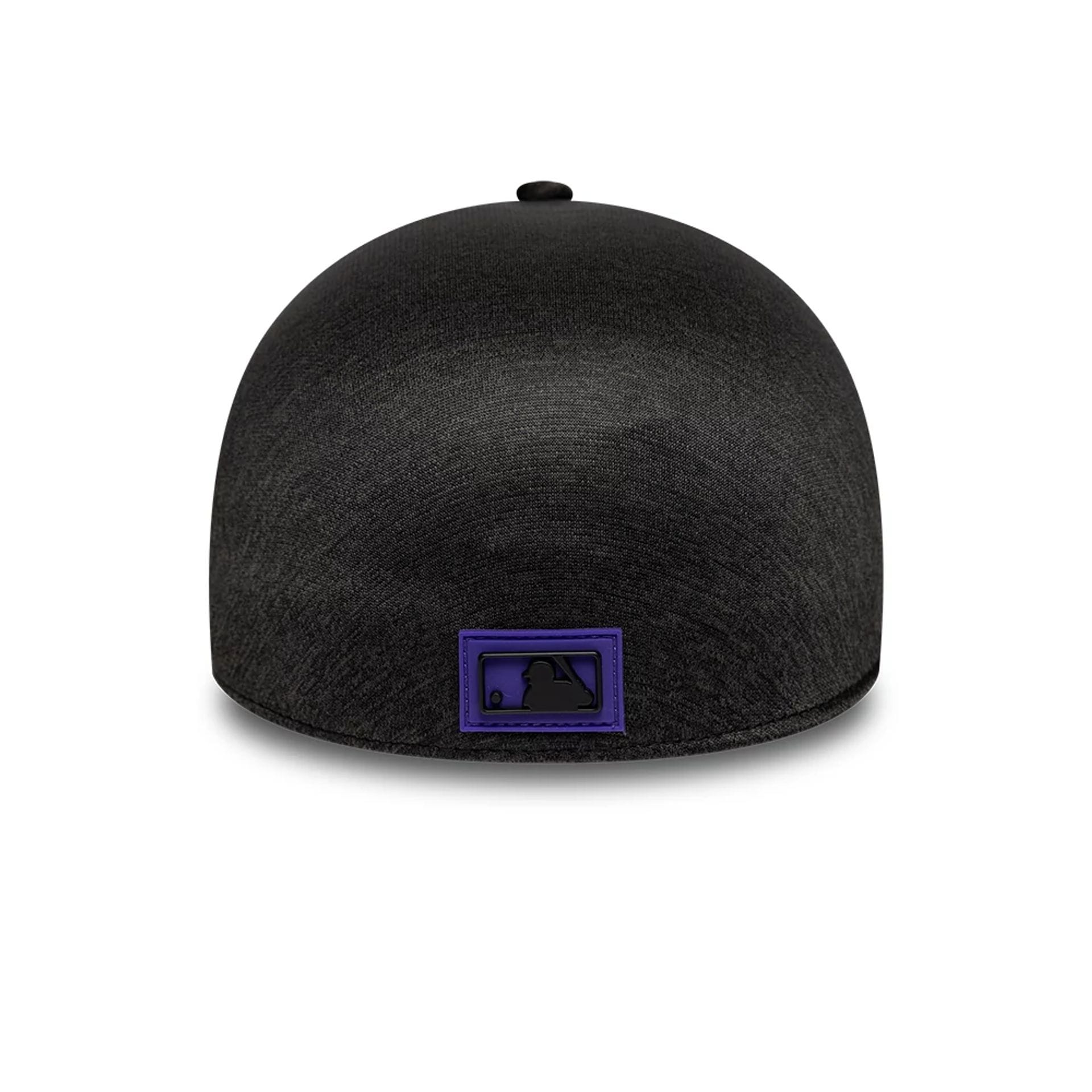Pictured is this MLB Clubhouse Colorado Rockies 39THIRTY Infinity Stretch Fit cap in Black. 4