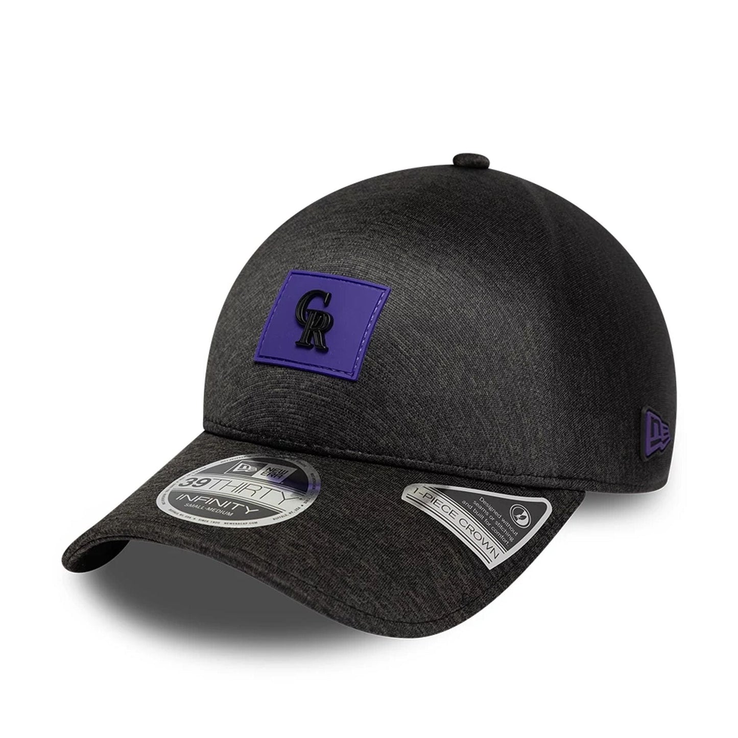 Pictured is this MLB Clubhouse Colorado Rockies 39THIRTY Infinity Stretch Fit cap in Black. 3