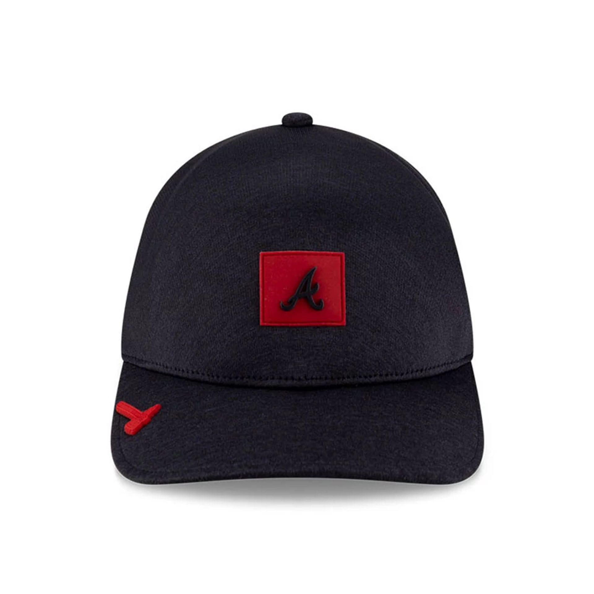 Pictured is this MLB Clubhouse Atlanta Braves 39THIRTY Infinity Stretch Fit cap in navy. 2