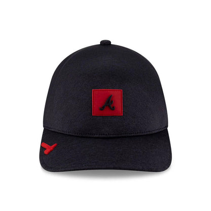 Pictured is this MLB Clubhouse Atlanta Braves 39THIRTY Infinity Stretch Fit cap in navy. 2