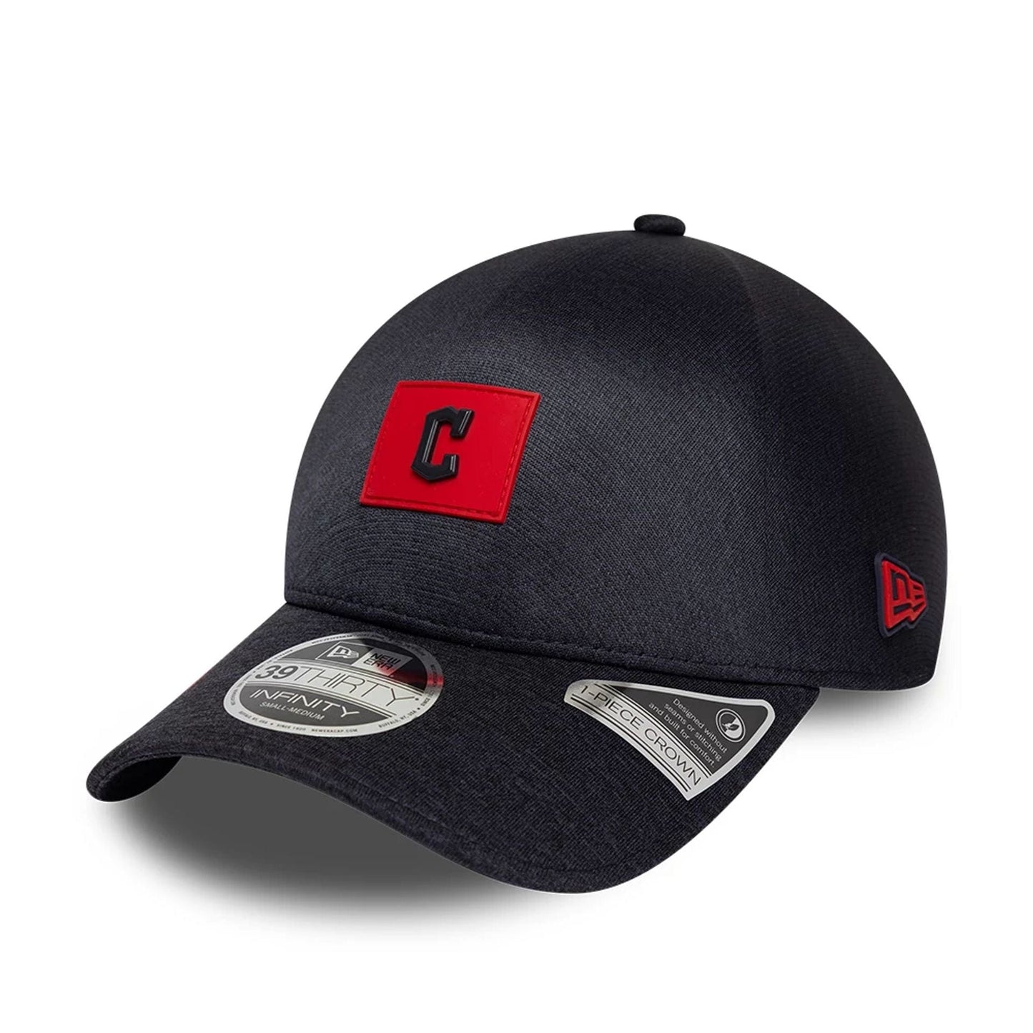 Pictured is this MLB Clubhouse Cleveland Guardians 39THIRTY Infinity Stretch Fit cap in navy. 3