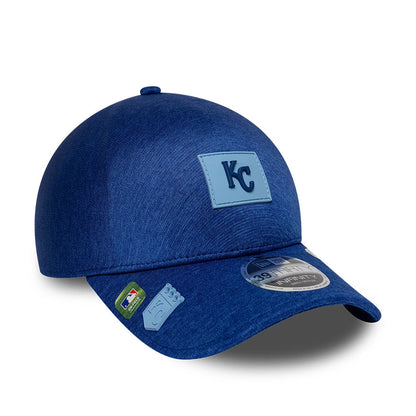 Pictured is this MLB Clubhouse Kansas City Royals 39THIRTY Infinity Stretch Fit cap in blue. 1