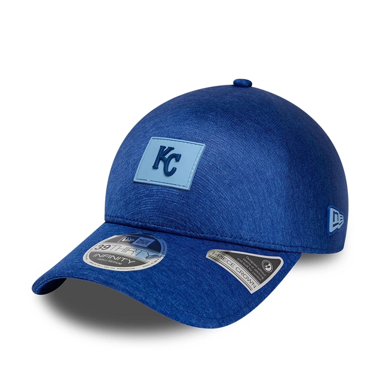 Pictured is this MLB Clubhouse Kansas City Royals 39THIRTY Infinity Stretch Fit cap in blue. 3