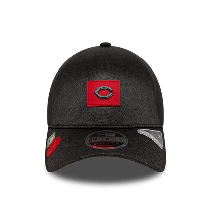 Pictured is this MLB Clubhouse Cincinnati Black 39THIRTY Infinity Stretch Fit cap in red. 2