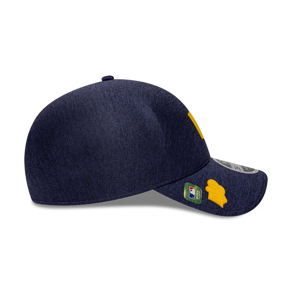 Pictured is this MLB Clubhouse Milwaukee Brewers 39THIRTY Infinity Stretch Fit cap in navy. 5