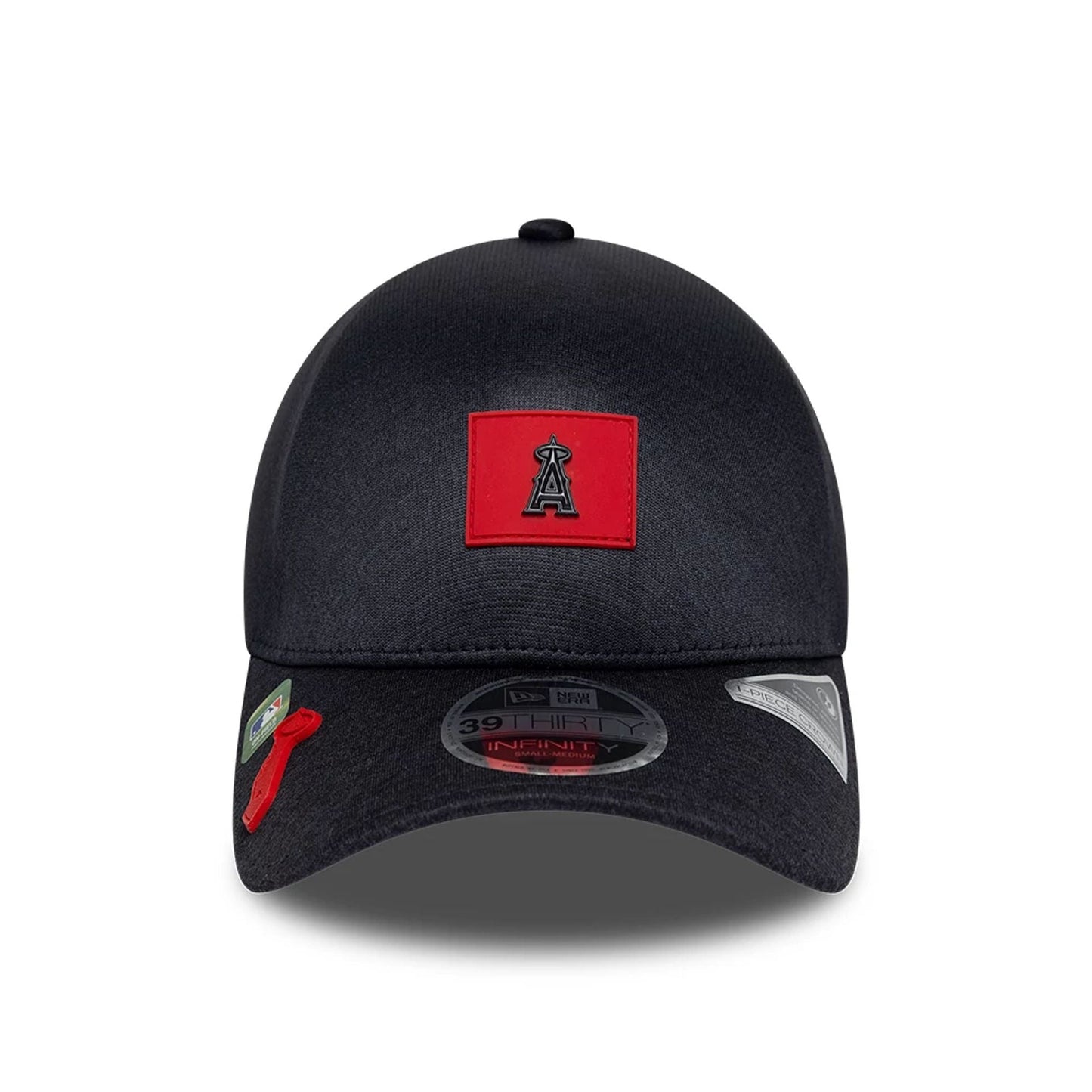Pictured is this MLB Clubhouse LA Angels 39THIRTY Infinity Stretch Fit cap in black. 2