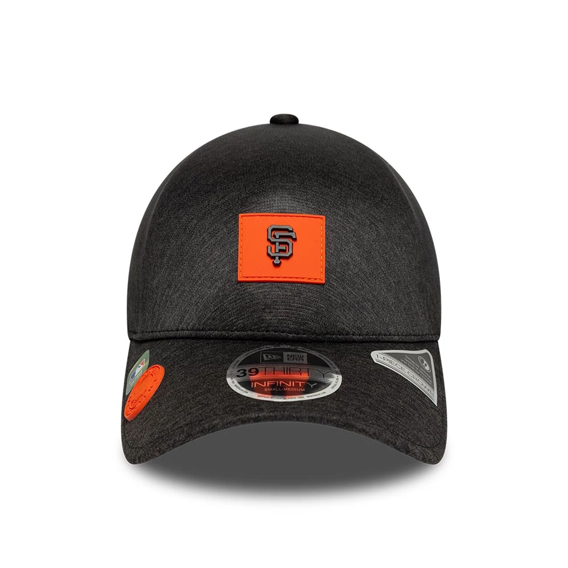 Pictured is this MLB Clubhouse San Francisco Giants 39THIRTY Infinity Stretch Fit cap in black. 2