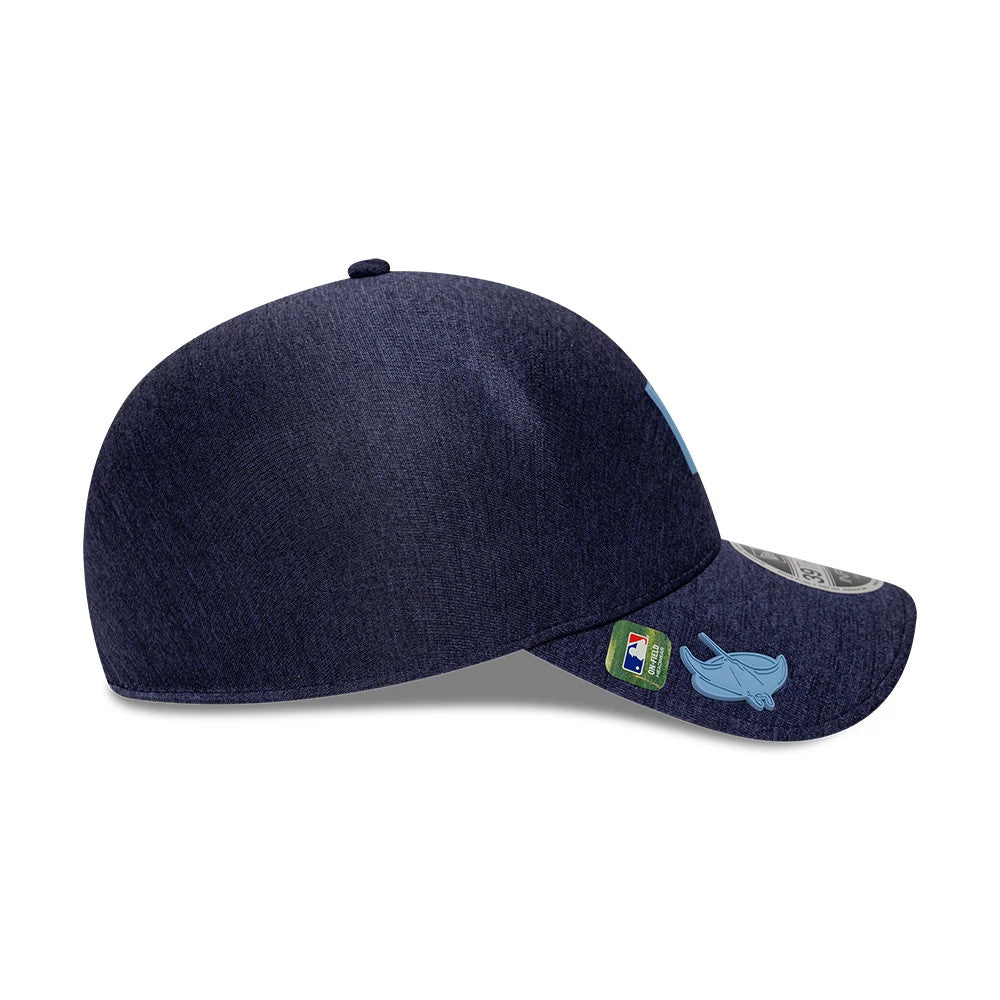 Pictured is this MLB Clubhouse Tampa Bay Rays 39THIRTY Infinity Stretch Fit cap in navy. 5
