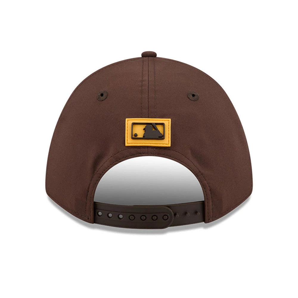 Pictured is this MLB Clubhouse San Diego Padres 9FORTY M-Crown A-Frame cap in dark brown. 4