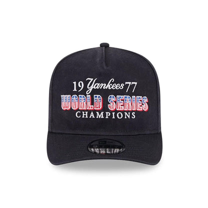 Pictured is this MLB Historic New York Yankees 9FIFTY A-Frame Snapback cap in navy. 3