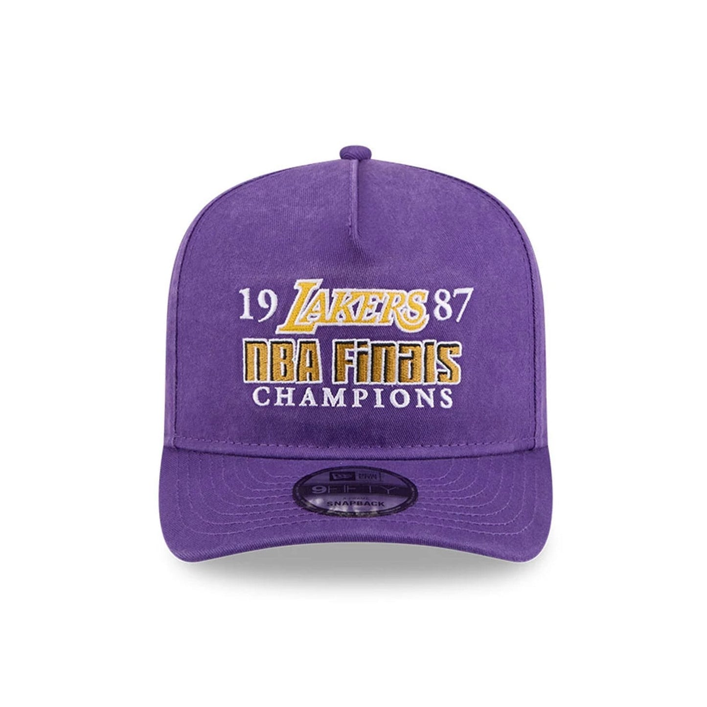 Pictured is this NBA Historic LA Lakers 9FIFTY A-Frame Snapback cap in purple. 3