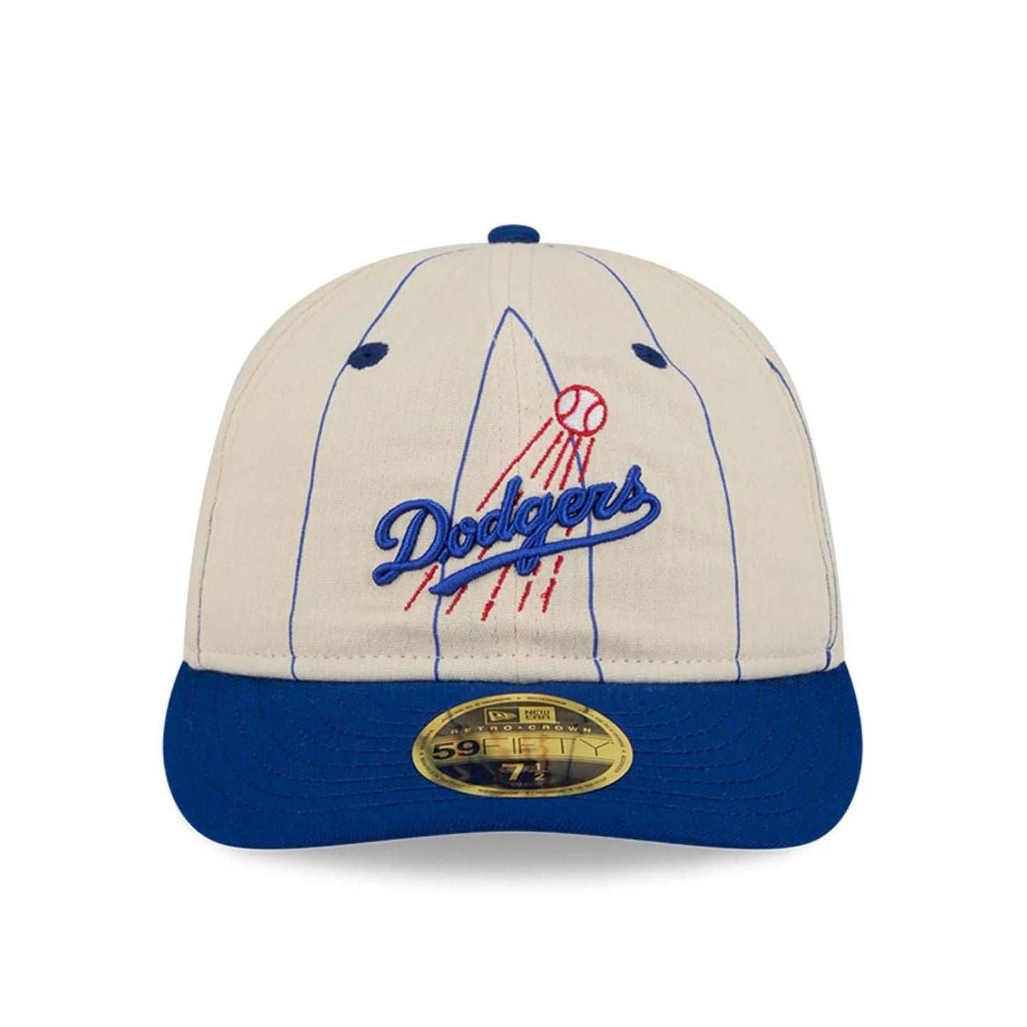 Pictured is this MLB Linen LA Dodgers Retro Crown 59FIFTY Fitted cap in black. 3