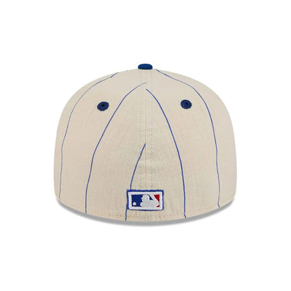 Pictured is this MLB Linen LA Dodgers Retro Crown 59FIFTY Fitted cap in black. 4