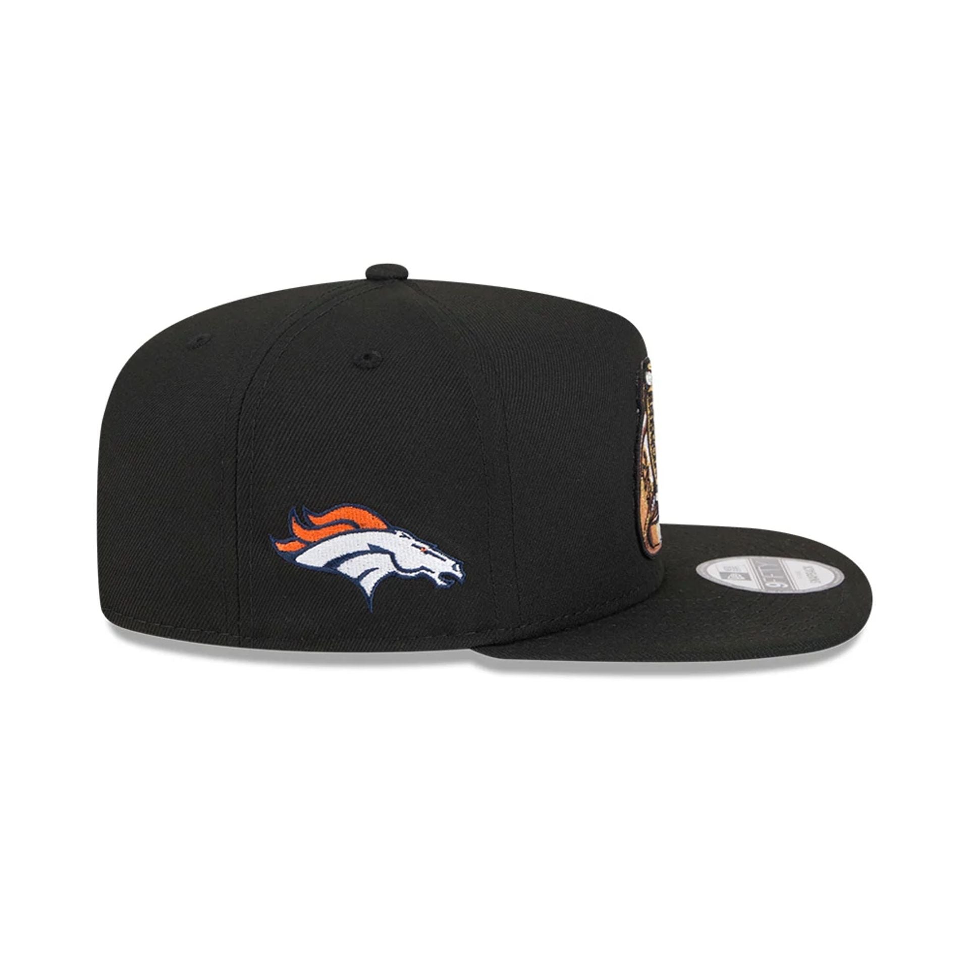 Pictured is this NFL Ring Denver Broncos 9FIFTY A-Frame Snapback cap in black. 5