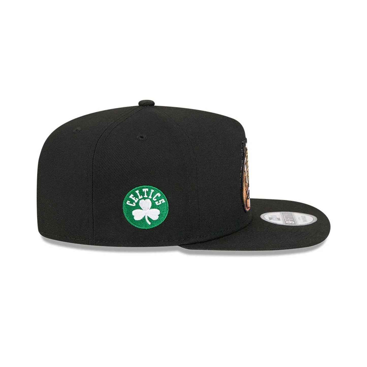 Pictured is this NBA Ring Boston Celtics 9FIFTY A-Frame Snapback cap in black. 5