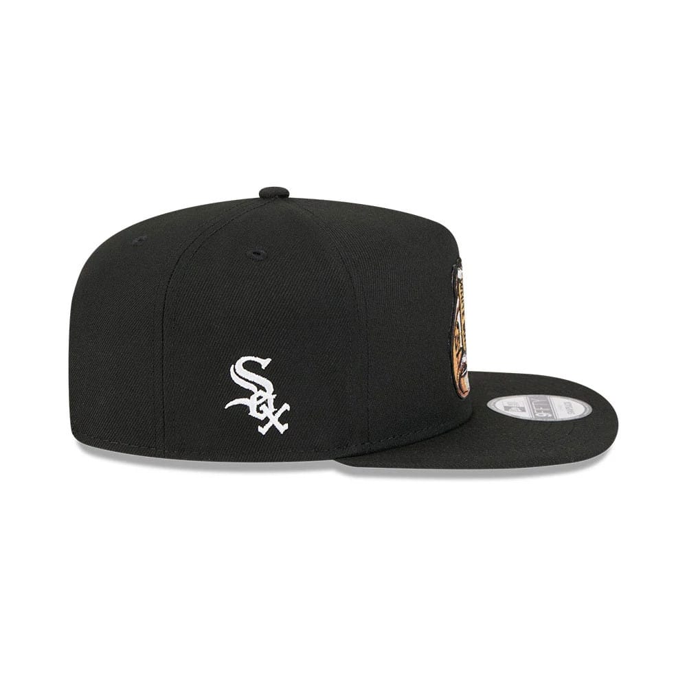 Pictured is this MLB Ring Chicago White Sox 9FIFTY A-Frame Snapback cap in black. 5