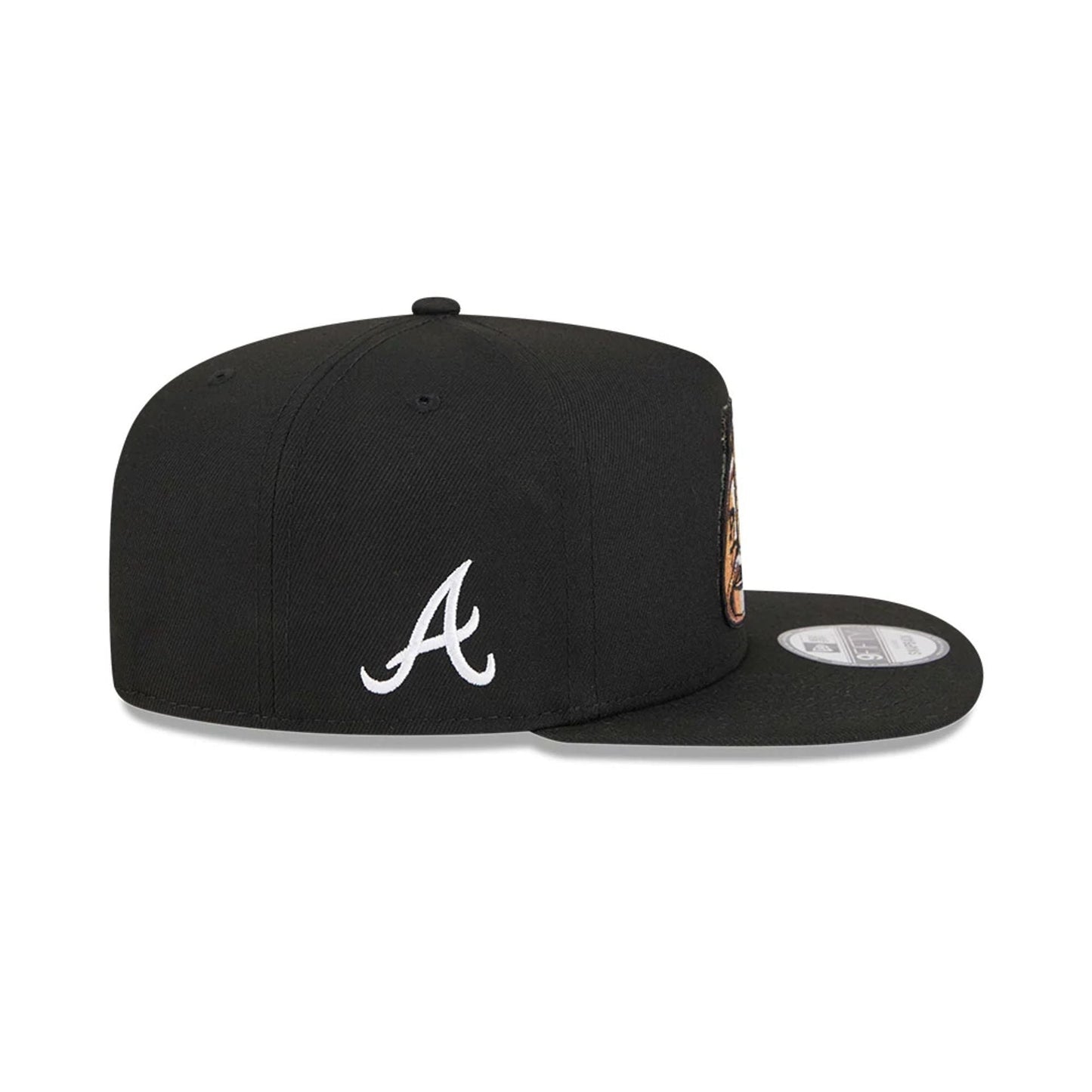 Pictured is this MLB Ring Atlanta Braves 9FIFTY A-Frame Snapback cap in black. 5