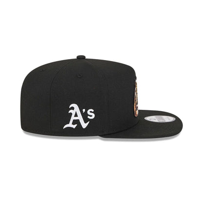 Pictured is this MLB Ring Athletics 9FIFTY A-Frame Snapback cap in black. 5
