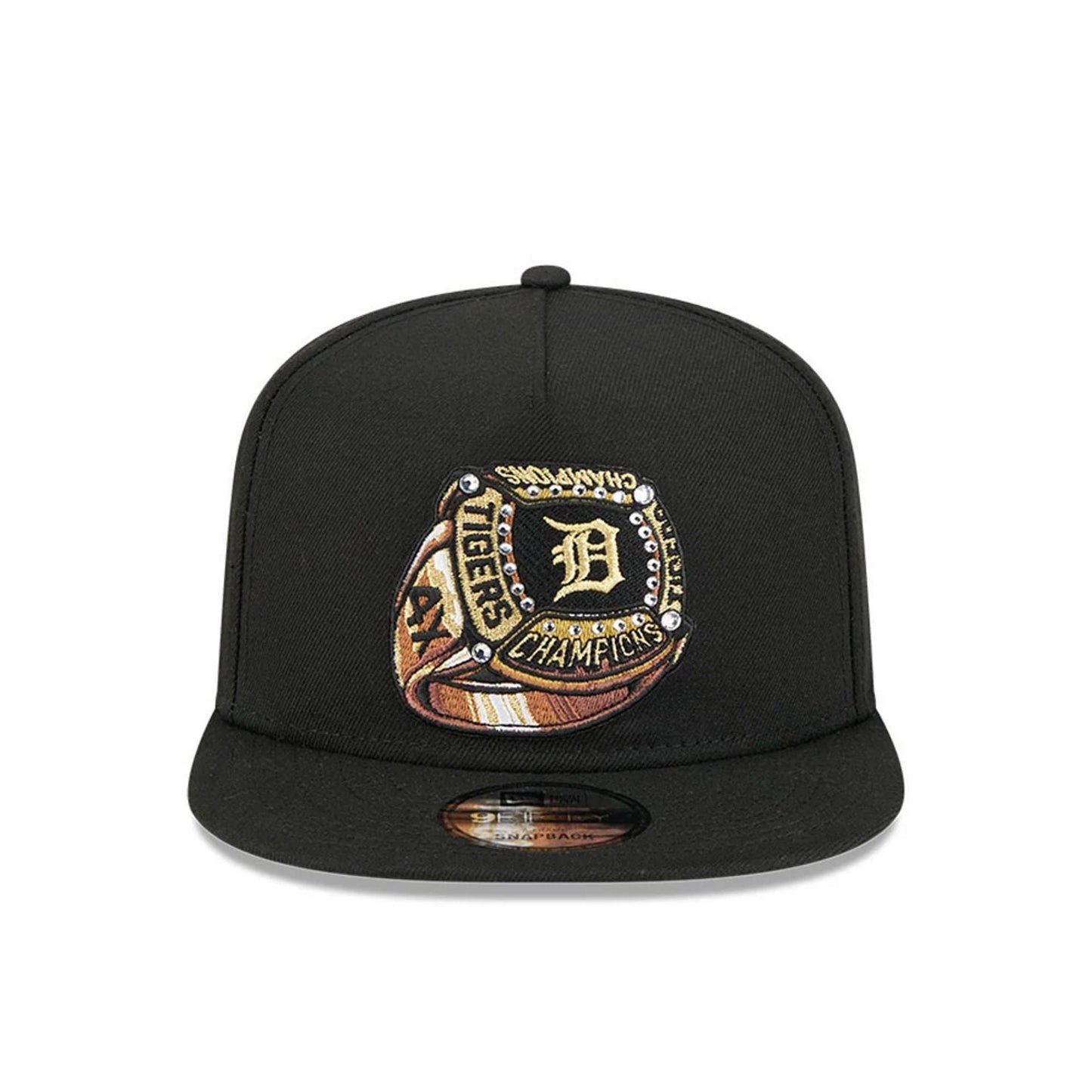 Pictured is this MLB Ring Detroit Tigers 9FIFTY A-Frame Snapback cap in black. 3
