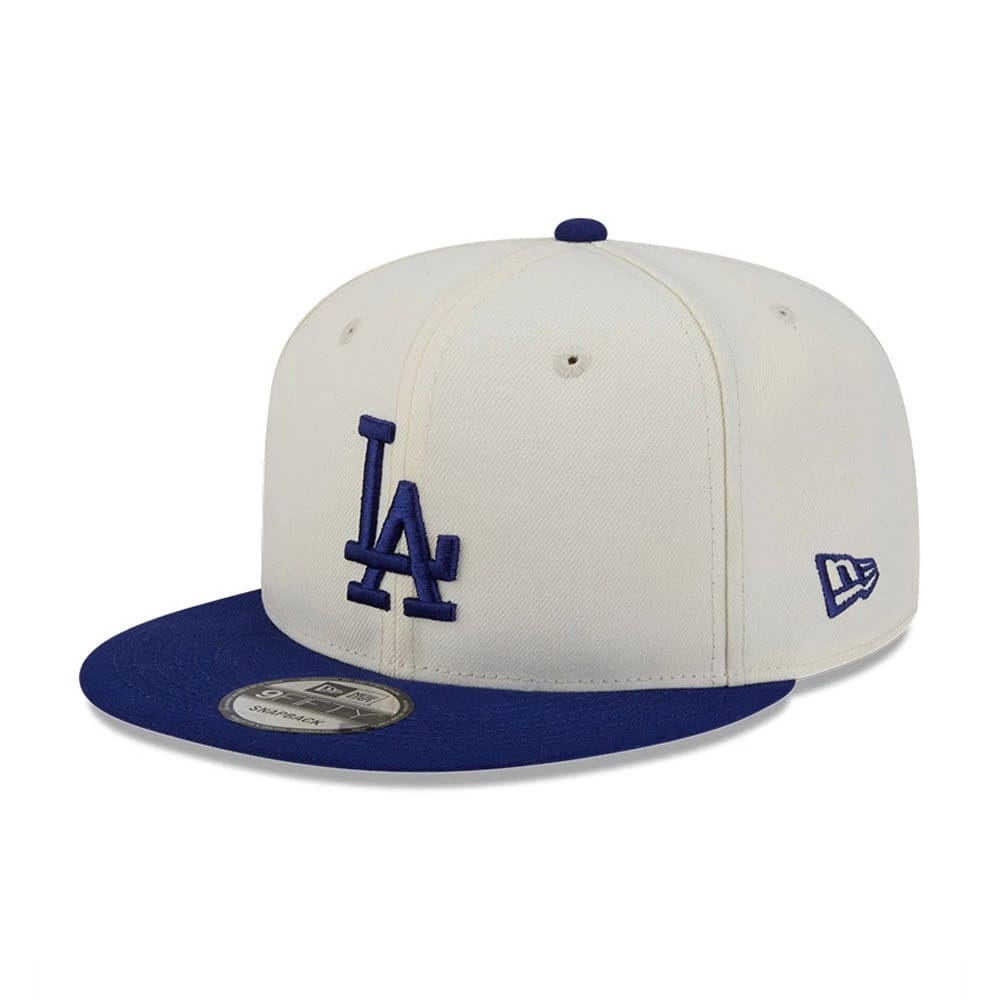 Pictured is this MLB Localized LA Dodgers 9FIFTY Snapback cap in white. 4