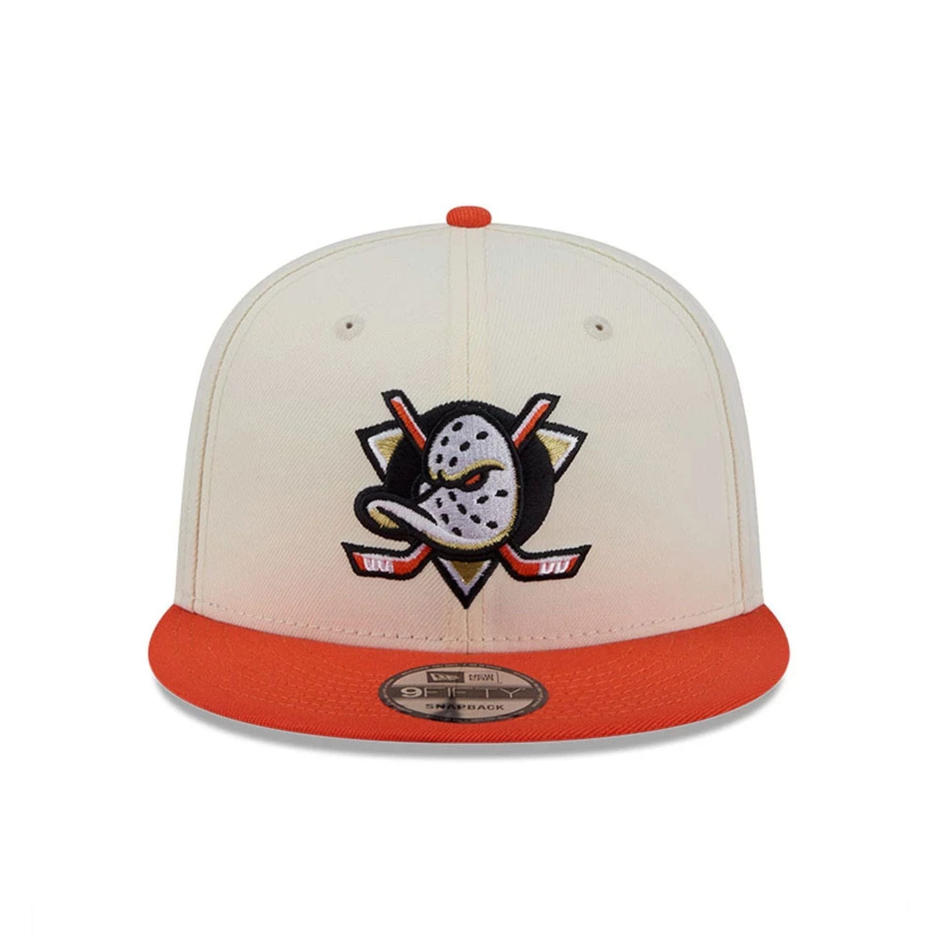 Pictured is this NHL Localized Anaheim Ducks 9FIFTY Snapback cap in white. 3