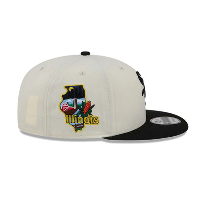 Pictured is this MLB Localized Chicago White Sox 9FIFTY Snapback cap in white. 5