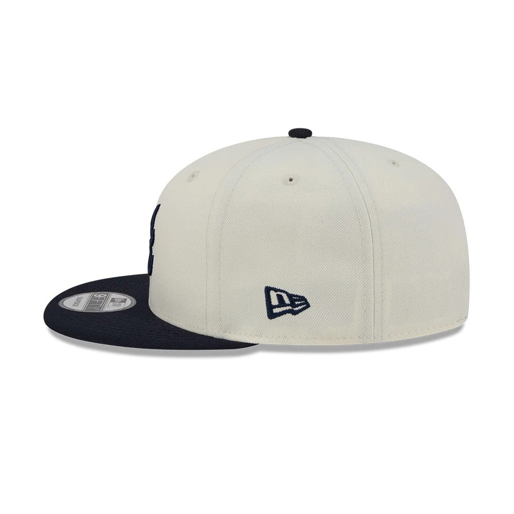 Pictured is this MLB Localized Atlanta Braves 9FIFTY Snapback cap in white. 6