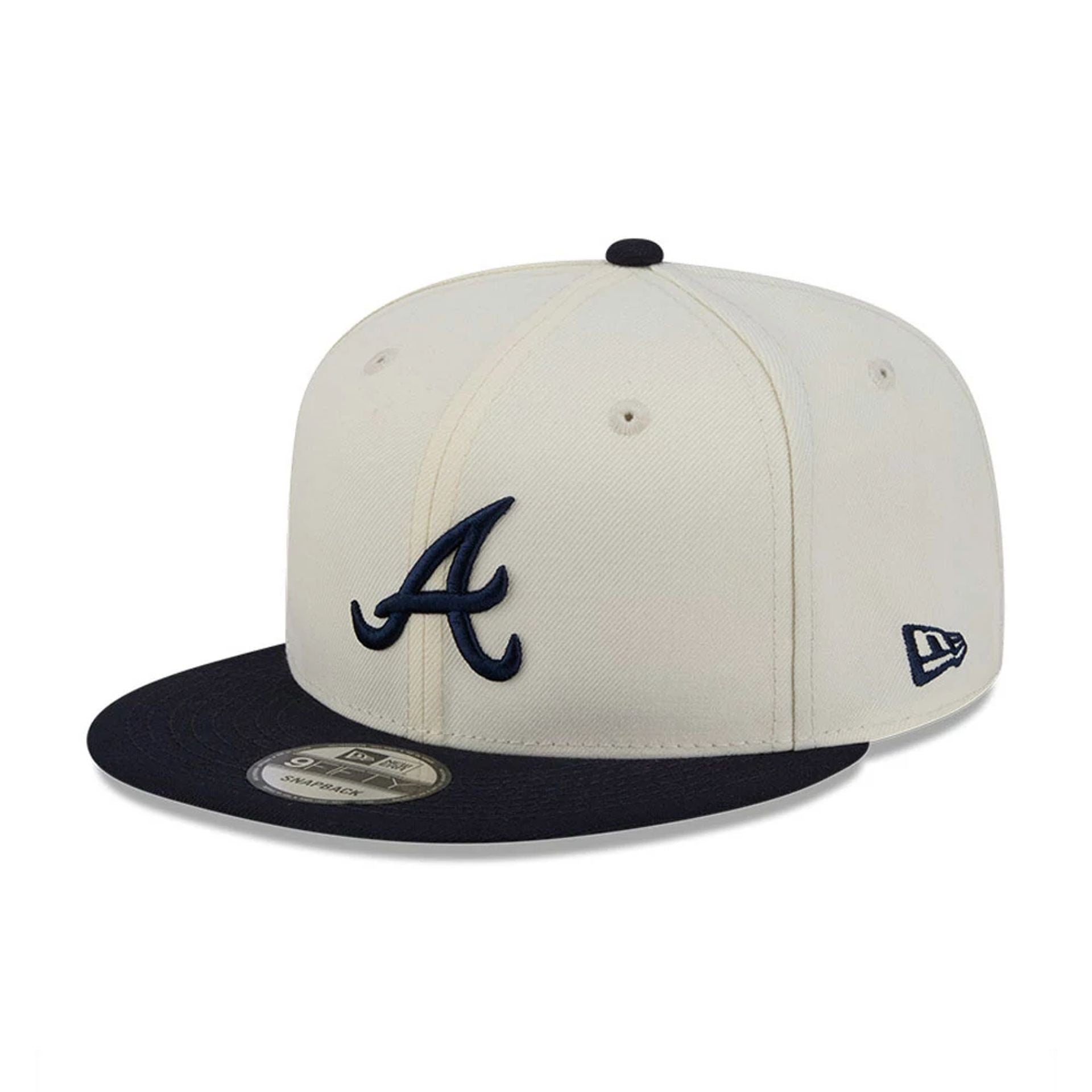 Pictured is this MLB Localized Atlanta Braves 9FIFTY Snapback cap in white. 4