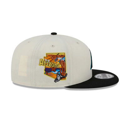 Pictured is this MLB Localized Arizona Diamondbacks 9FIFTY Snapback cap in white. 5