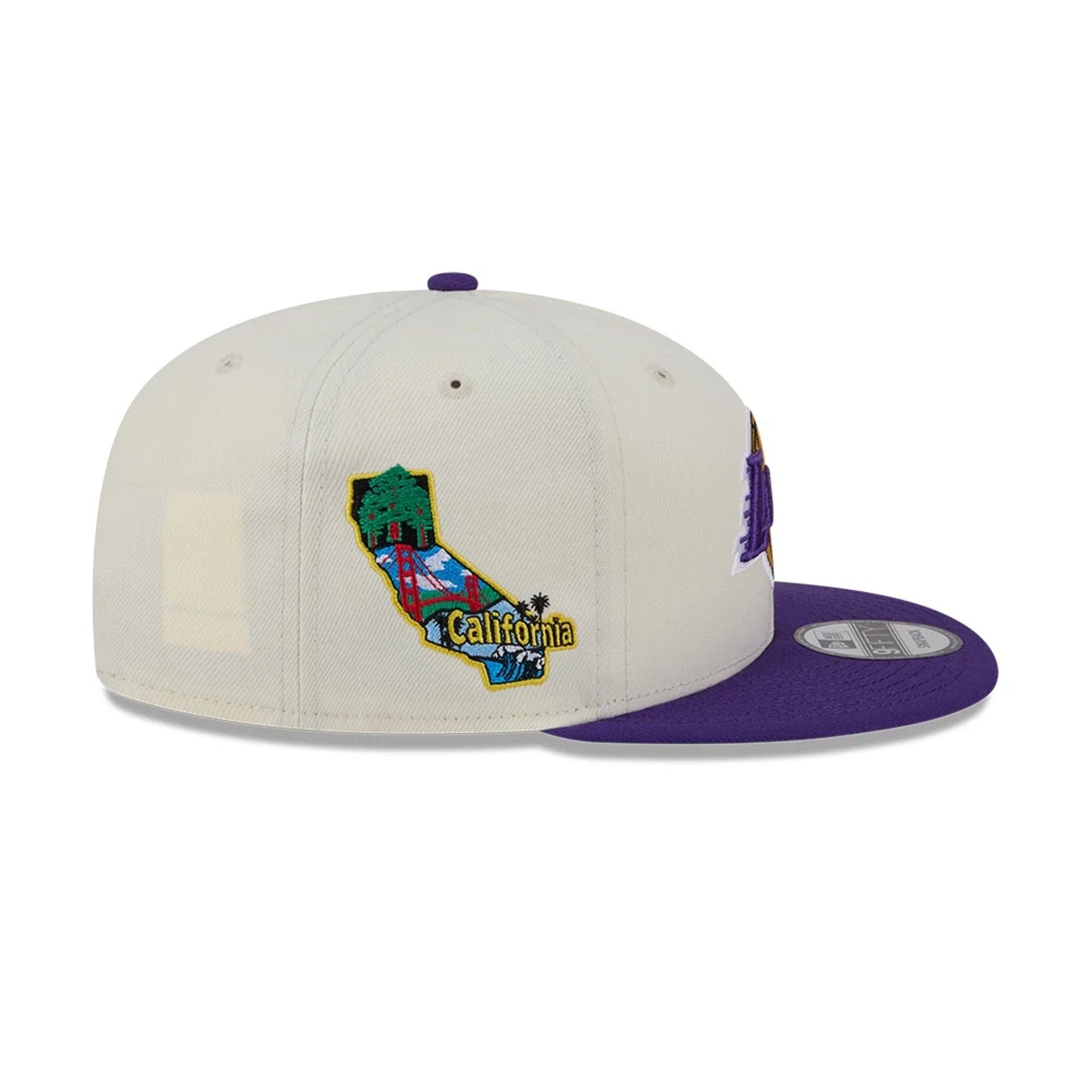 Pictured is this NBA Localized LA Lakers 9FIFTY Snapback cap in white. 6