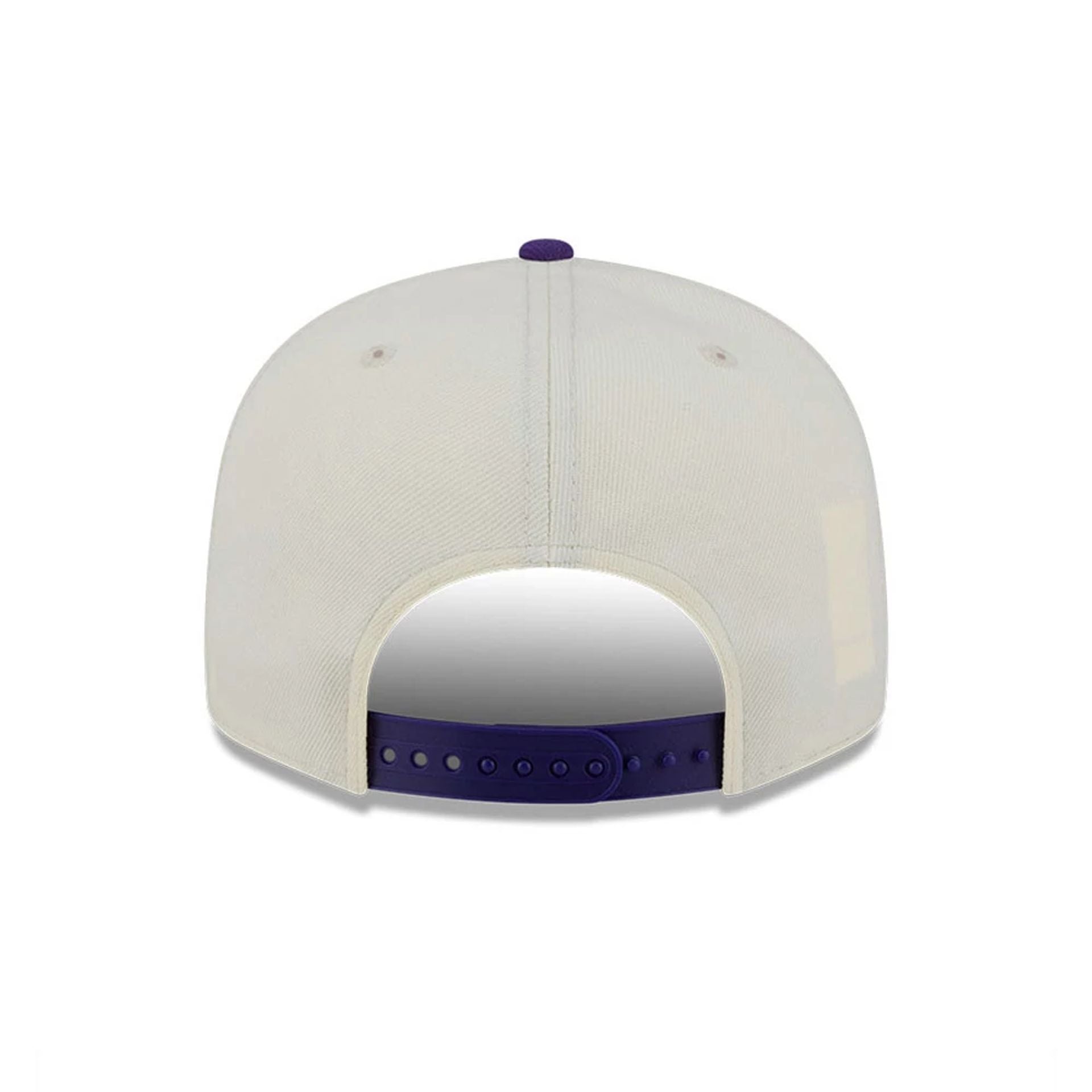 Pictured is this NBA Localized LA Lakers 9FIFTY Snapback cap in white. 7