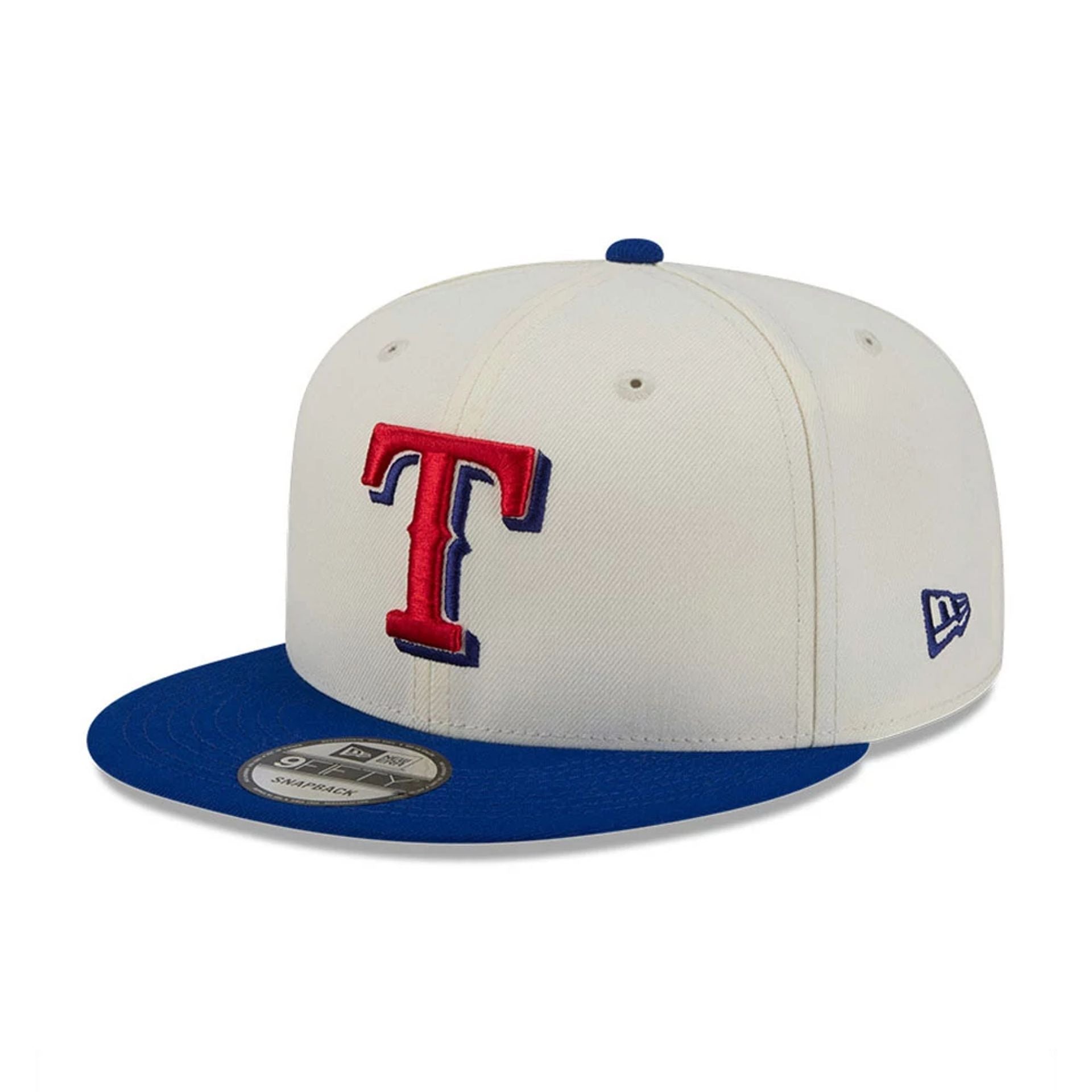 Pictured is this MLB Localized Texas Rangers 9FIFTY Snapback cap in white. 4