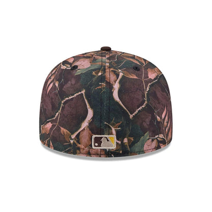 Pictured is this MLB Leaves San Diego Padres 59FIFTY Fitted cap in dark brown. 7