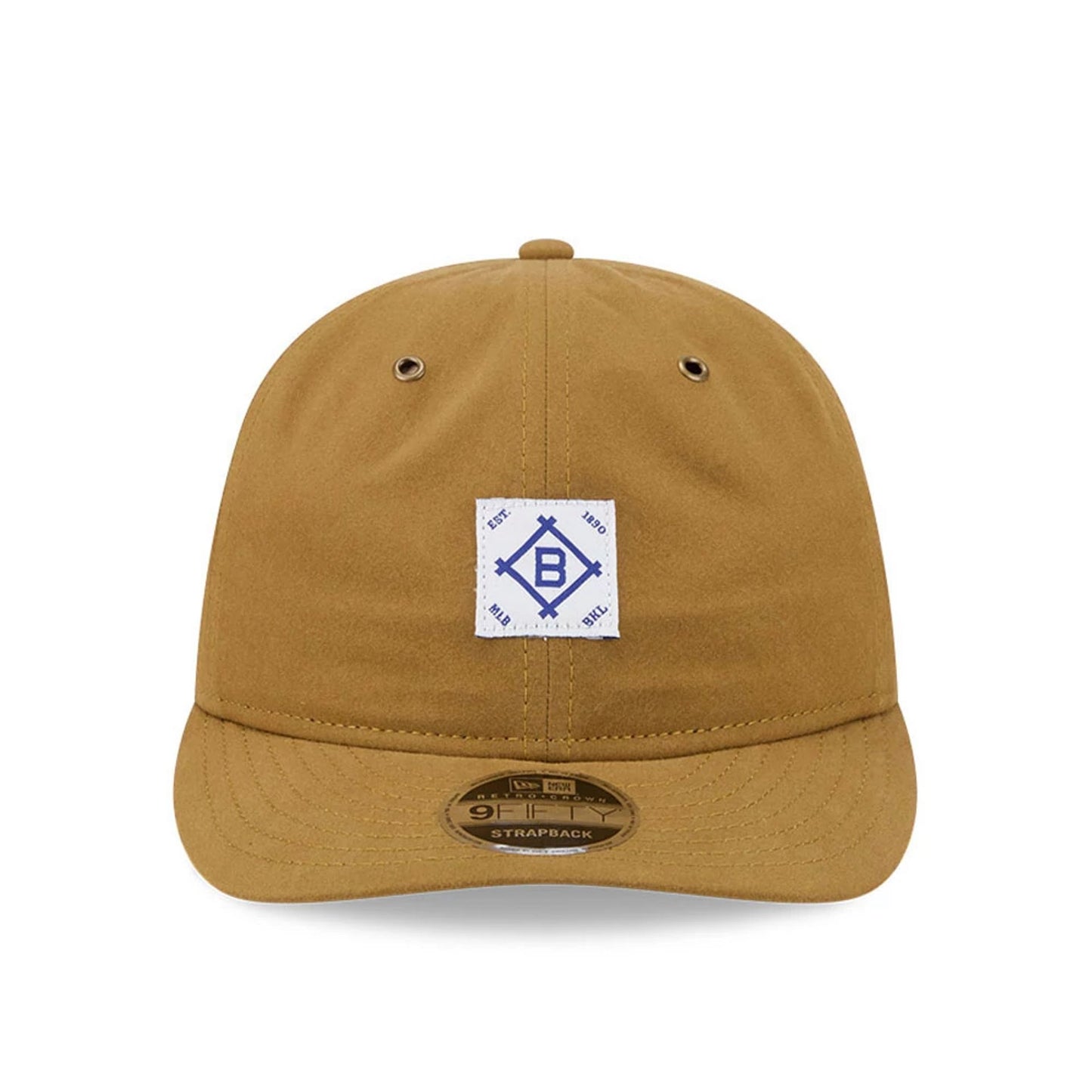 Pictured is this MLB Brushed Brooklyn Dodgers Retro Crown 9FIFTY cap in Dark Beige. 3