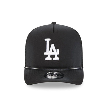 Pictured is this MLB Washed LA Dodgers 9FIFTY A-Frame Trucker cap in black. 3