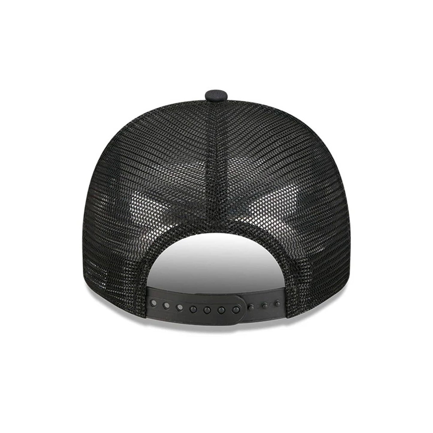 Pictured is this MLB Washed LA Dodgers 9FIFTY A-Frame Trucker cap in black. 7