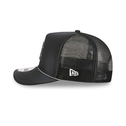 Pictured is this MLB Washed Boston Red Sox 9FIFTY A-Frame Trucker cap in black. 5