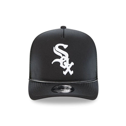 Pictured is this MLB Washed Chicago White Sox 9FIFTY A-Frame Trucker cap in black. 3