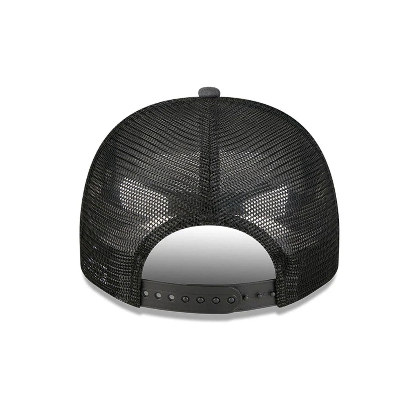 Pictured is this MLB Washed Athletics 9FIFTY A-Frame Trucker cap in black. 7