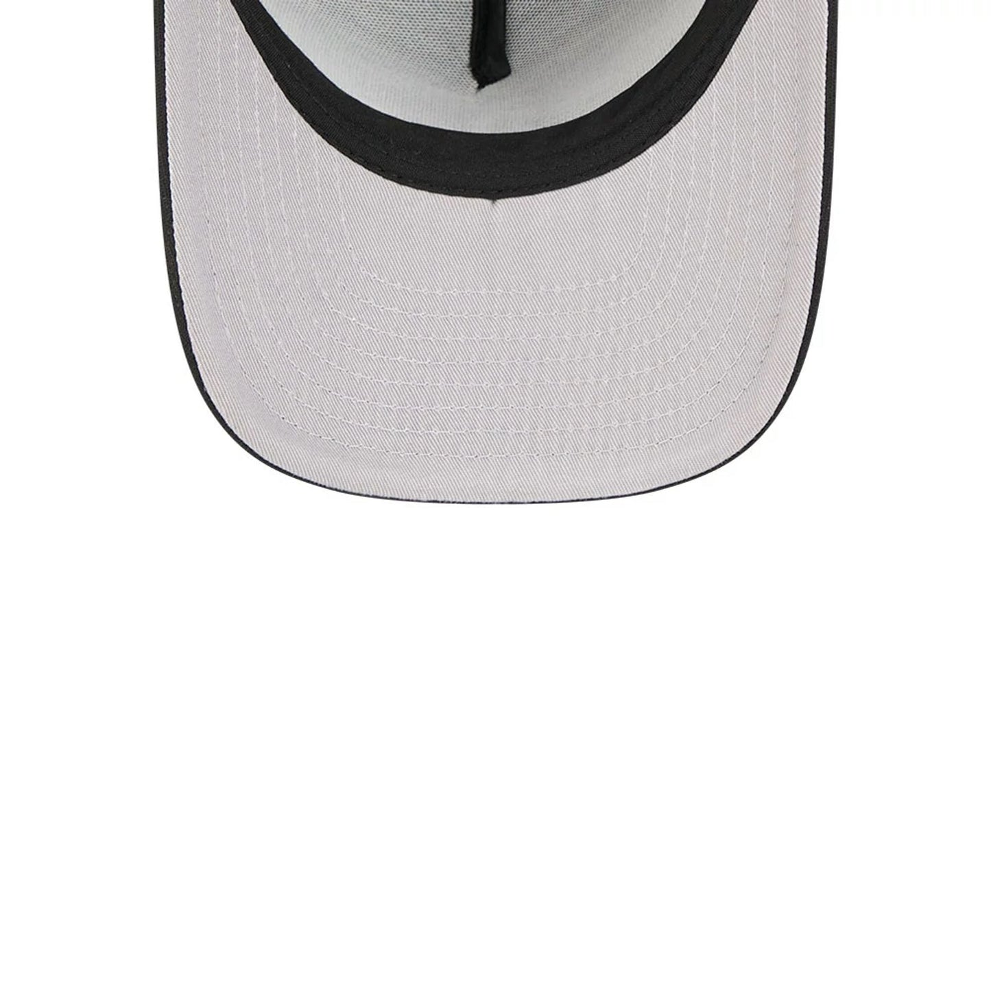 Pictured is this MLB Washed Athletics 9FIFTY A-Frame Trucker cap in black. 2