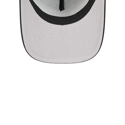 Pictured is this MLB Washed Athletics 9FIFTY A-Frame Trucker cap in black. 2