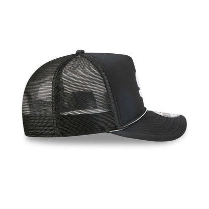 Pictured is this MLB Washed San Diego Padres 9FIFTY A-Frame Trucker cap in black. 6