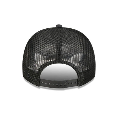 Pictured is this NHL Washed Anaheim Ducks 9FIFTY A-Frame Trucker cap in black. 7