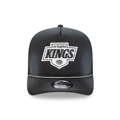 Pictured is this NHL Washed LA Kings 9FIFTY A-Frame Trucker cap in black. 3
